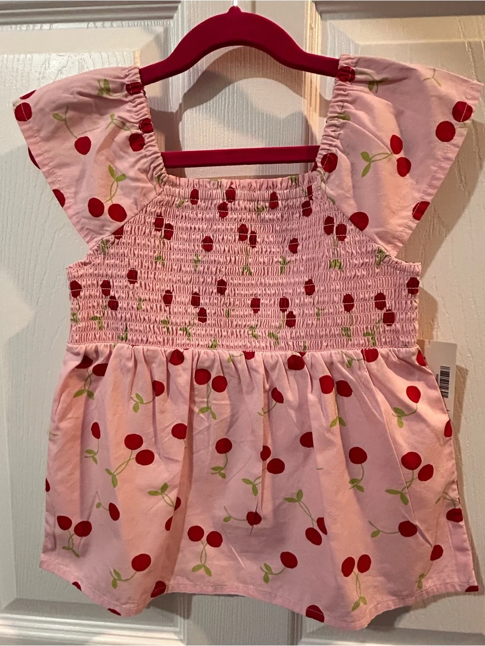 Gymboree Girls Simple Pink Cherry Print Top - Size 8